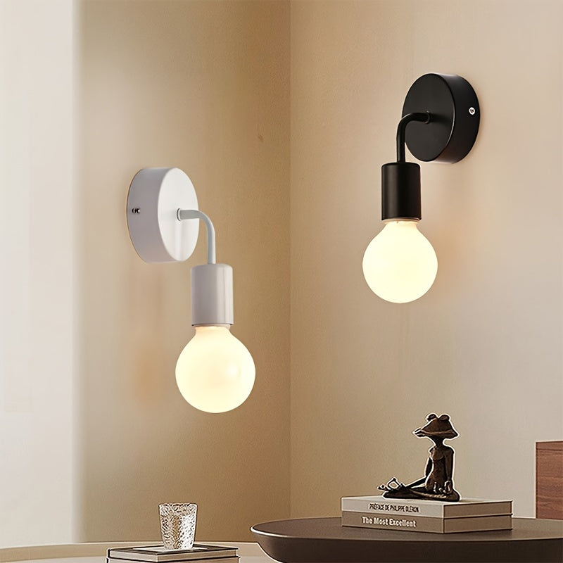 Aplique de Pared Nórdico Moderno - Base E27, Acabado de Hierro Fundido para Sala de Estar, Dormitorio, Pasillo - Fácil Instalación, Sin Bombilla Incluida