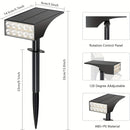 1/2/4/6/8/10pcs Luces Solares Exteriores Impermeables, 66 LED con 4 Modos de Iluminación, Luz Solar de Crepúsculo a Amanecer para Navidad, Halloween, Jardín, Bandera, Pasillo, Césped, Árbol (Cálido, Blanco Frío, Verde)