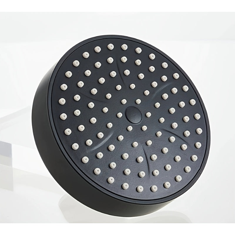 Rociador de Ducha Redondo con Aumento de Presión - Diseño Montado en Pared Fácil de Limpiar, Superficie Metálica de Alto Flujo, Moderna Actualización para Baños, Ideal para Uso Doméstico, Cabezal Curvado Multifuncional, Recubrimiento de Alta Calidad