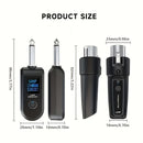 Sistema de micrófono inalámbrico XLR profesional con enchufe, transmisor y receptor XLR para guitarra eléctrica, adecuado para micrófonos dinámicos BETA58, SM58 y SM57, mezclador de audio, guitarra eléctrica y bajo, adecuado para DJ, bar y karaoke.