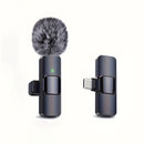 Sistema de micrófono lavalier clip-on inalámbrico, omnidireccional, con USB-C, grabación de un solo clic, carga USB, con batería de polímero de litio recargable, adecuado para transmisiones en vivo y conferencias de video.