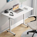 Escritorio ajustable para portátil, escritorio conveniente, mesa lateral para sofá, mesa blanca con ruedas | Mesa negra sin ruedas con varias opciones, mesa con ruedas/ sin ruedas