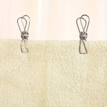 Pinza de Ropa de Acero Inoxidable Sólida, Clip para Pantalones, Clip Multiusos para el Hogar, Clip para Secar Ropa, Clip para Calcetines, Clip para Bolsas de Snacks, Clip de Sellado Simple, Clip para Cuerda, Pinzas para Ropa