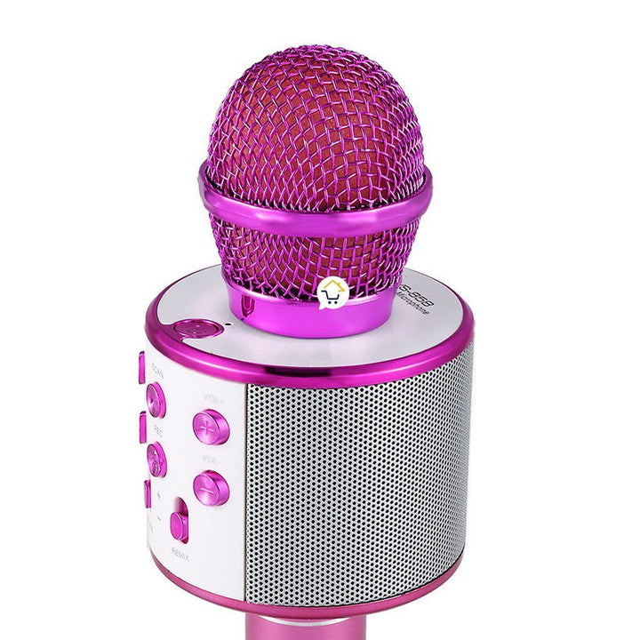 Micrófono Karaoke Bluetooth Parlantes Integrados para IOS y Android RF 858