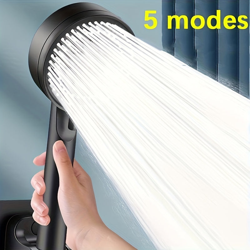 1 unidad, cabezal de ducha multifuncional de alta presión con 5 modos, accesorio para baño, cabezal de ducha montado en la pared, cabezal individual