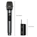 1pc JYX Micrófono Dinámico Inalámbrico Portátil con receptor de carga, con conector de 6,35 mm, alimentado por batería, para karaoke, canto, fiestas, conferencias, bodas, transmisión en vivo, videoconferencia - Material ABS, requiere baterías AA (U190)