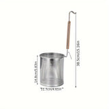 1 pza., Cesta de pasta de acero inoxidable con mango - Perfecta para blanquear, colar y servir espaguetis y fideos Accesorios de cocina