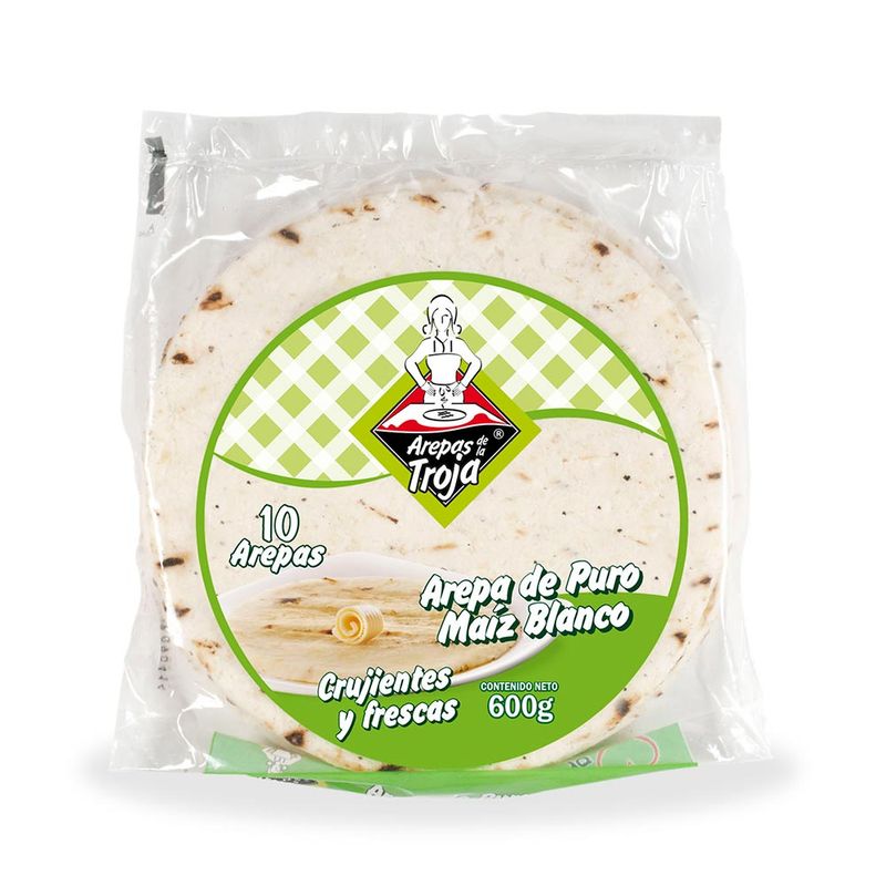 AREPA TROJA 10U 600G MINITELA BLANCA