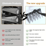 Rastrillo de jardín de acero al carbono de alta resistencia con mango más largo - Herramienta de desmalezamiento y aéreo de suelo sin esfuerzo, opciones de 5/6/7/8 dientes, ideal para jardinería y cuidado de césped, esenciales para jardinería | Mango erg