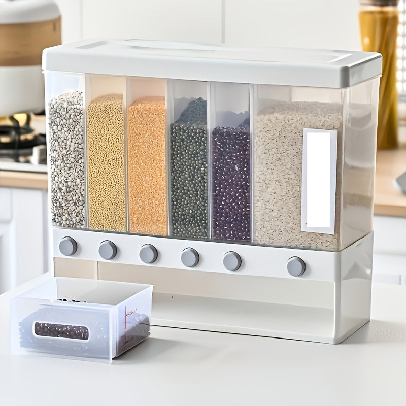Contenedor de almacenamiento de alimentos hermético y espacioso con tapa - Impermeable a la humedad y a los insectos, adecuado para almacenar granos, harina, arroz y comida para mascotas - Adecuado para camping, comedor y uso de cocina