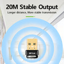 Adaptador inalámbrico USB BT 5.4 para PC, receptor de dongle inalámbrico USB, adecuado para computadoras/auriculares/teclados/mouse hablantes y otros dispositivos, plug and play para Windows11/10/8.1, compatible de forma automática con versiones anterior
