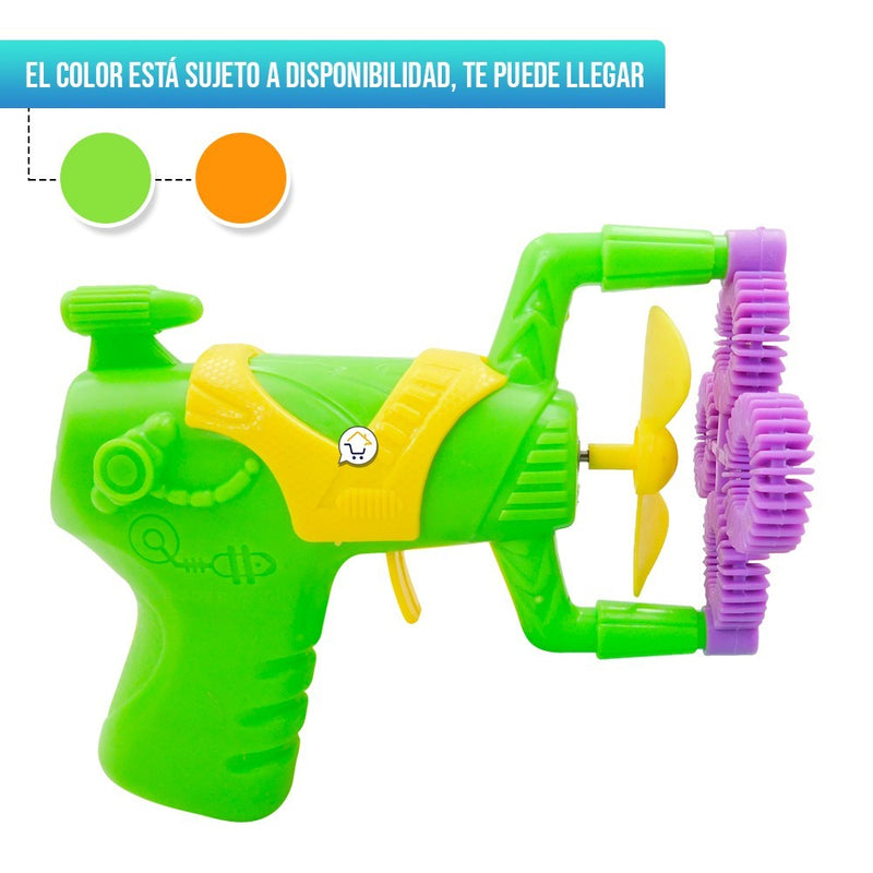 Pistola Burbujas de Jabón Juguete Niños + Botella Jabón RF 711