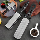 Afilar Cuchillos Manual 5-en-1 de 1 pieza con Piedra de Afilar de Doble Cara de Diamante y Cerámica Grano 400/1000 - Afilador Multicuchillas de Acero al Tungsteno para Cuchillos de Cocina, Tijeras, Cortadores - Diseño Portátil No Eléctrico para Uso Domés