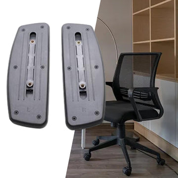Par de reposabrazos de repuesto para silla de oficina, plástico duradero antideslizante, ajuste universal, negro, sin necesidad de montaje para silla de oficina.