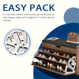 2 Piezas de Accesorios para Zapatero con Tapa Abatible - Marco Reforzado en Acero Inoxidable, Compartimento Oculto Transparente y Organizador Bajo Asiento para Hogar u Oficina (XS93)