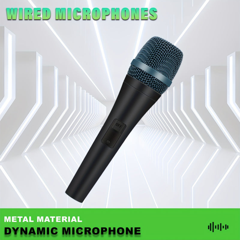 Micrófono dinámico profesional E945 con interruptor, cable de línea de cañón de 3 metros, anti-grito, cable de altavoz/amplificador/placa base de 6,35 mm, entre otros, para grabación, canto, enseñanza, transmisión en vivo, presentación, etc., sonido de a