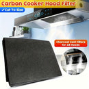 1 pieza de filtro de desagüe de cocina con carbón activado, 22,48" x 18,54" - Filtro de aire de alta eficiencia con carbón y captura de grasa, eliminación de olores y partículas, diseño duradero y cortable para el control del humo y los olores, actualiza