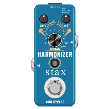 Pedal de efecto de armonizador de guitarra Efectos digitales de octava Pedales de armonía Desintonizador de tono para guitarra bajo Tamaño mini con conmutación real