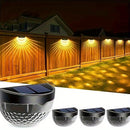 Luzes solares de 6 LED de media luna para cercas, luzes exteriores, luzes de pared negras y blancas, colgantes de gota de agua, luces de escaleras