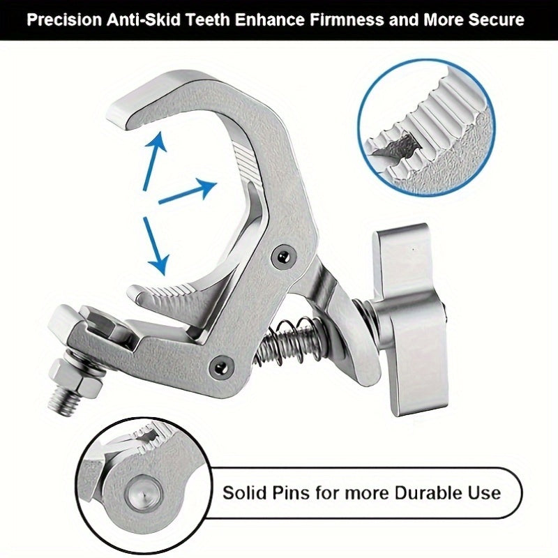 1pc Sujeción de luz de escenario de aleación de alta resistencia, capacidad de carga de 220 libras, sujeción de truss de 1,65-2,36 pulgadas 4, Czgor, para tubos de 42-60mm, sujeción de luz DJ para luces planas de cabeza móvil de iluminación de escenario