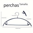 20/10 uds Perchas de metal para ropa, Percheros sin rastro, Perchas resistentes para abrigos de alta resistencia, Perchas para el hogar Almacenamiento y organización de secado de ropa para dormitorio, baño, hogar