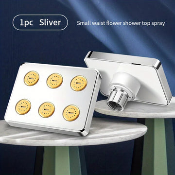 Rociador de Lluvia Deluxe de Alto Flujo, Montaje en Pared, Alta Tensión, Sin Necesidad de Energía, Diseño Clásico Cuadrado, Múltiples Opciones de Ducha, Experiencia Cómoda en el Baño, Accesorios para Ducha | Moderno Rociador | Superficie Suave, Accesorio