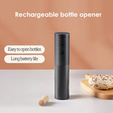 Abrebotellas eléctrico recargable por USB, abrebotellas automático reutilizable de un botón, regalo ideal para el hogar, cocina y bodas (/rojo)