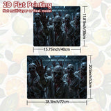 1pc Protector de Estufa Apocalipsis Zombie Halloween - Diseño con Barras Sangrientas, Compatible con Cocinas a Gas/Inducción, Lavadoras y Secadoras - Decoración Fácil de Limpiar para Cocina y Lavandería, Cubierta Temática Espeluznante, Técnica de Impresi