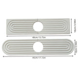 Alfombrilla de Fregadero de Cocina de Tierra de Diatomeas de Secado Rápido - 39.37cm Súper Absorbente, Bandeja de Grifo Resistente a la Humedad con Papel de Lija Incluido - Gris Claro