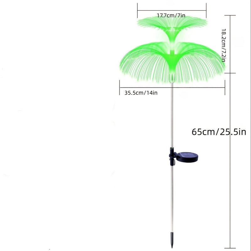 1/2/3/4-Pack Luces Solares de Medusa para Senderos - Luces Solares Automáticas con Ciclo, Decoración Exterior/Interior para Patio, Césped, Pasillo o Piscina - Iluminación Energeticamente Eficiente y Fácil Instalación (Disponibles en 1, 2, 3 o 4 Paquetes)