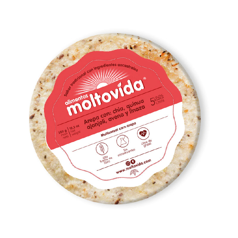 Arepa Multicereal paquete x 5 arepas 350g