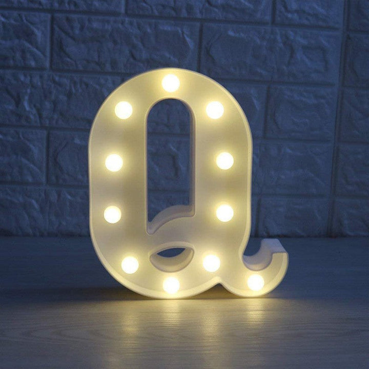 Letra Luz Led Lampara Decorativa Luces Plástico Hogar Fiestas LL07G-DCM