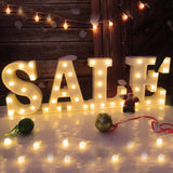 Letra Luz Led Lampara Decorativa Luces Plástico Hogar Fiestas LL07G-DCM