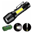 Super Mini Linterna Led Recargable Luz Zoom Largo Alcance