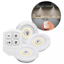 Luz Led Set X3 Lampara Adhesiva Control Remoto Color Blanco