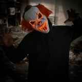 Máscara Payaso It LED Luz Neón Halloween Disfraz MSHW3LED3