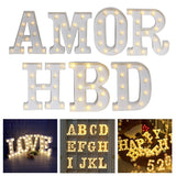 Letra Luz Led Lampara Decorativa Luces Plástico Hogar Fiestas LL07G-DCM