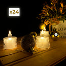Velas Led X24 Efecto Cristal Decoración Hogar 🕯️ SLT20501