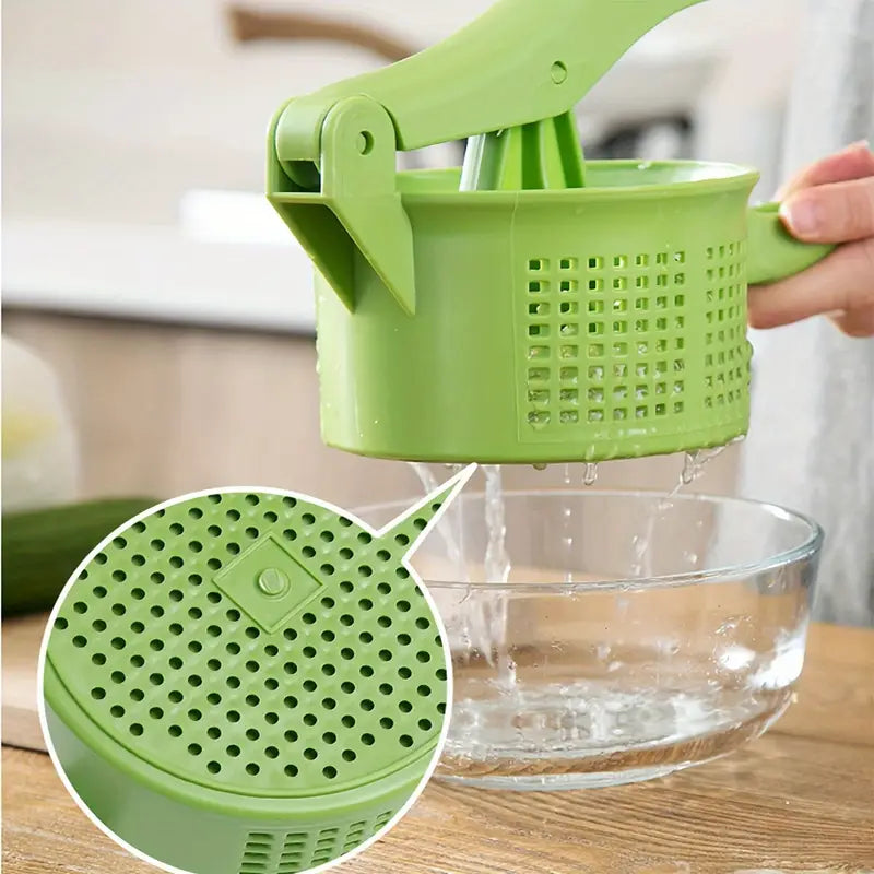 Prensa de Verduras de Fácil Exprimido - Drenaje Rápido para Ensaladas, Dumplings y Más - Gadget Esencial de Cocina