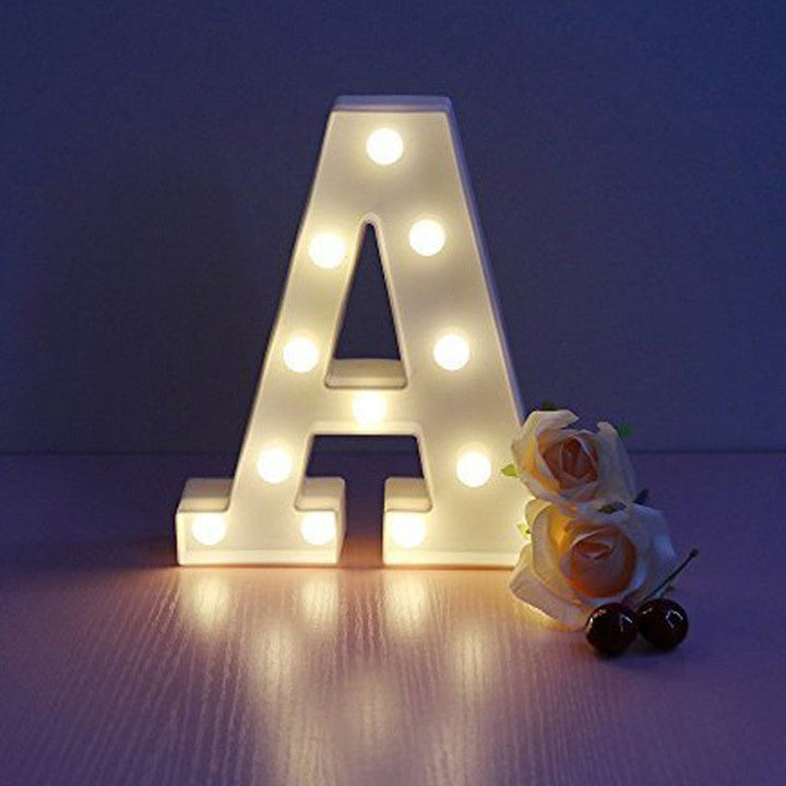 Letra Luz Led Lampara Decorativa Luces Plástico Hogar Fiestas LL07G-DCM