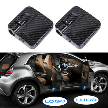 2 piezas de proyector de luz LED, luz de cortesía con logo GR deportivo, USB, HD, para Audi, Benz, BMW, Citroën, Hyundai, Honda, Kia, MG, Skoda, Toyota, Peugeot
