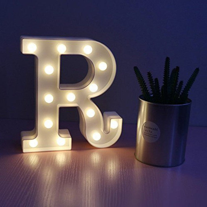 Letra Luz Led Lampara Decorativa Luces Plástico Hogar Fiestas LL07G-DCM