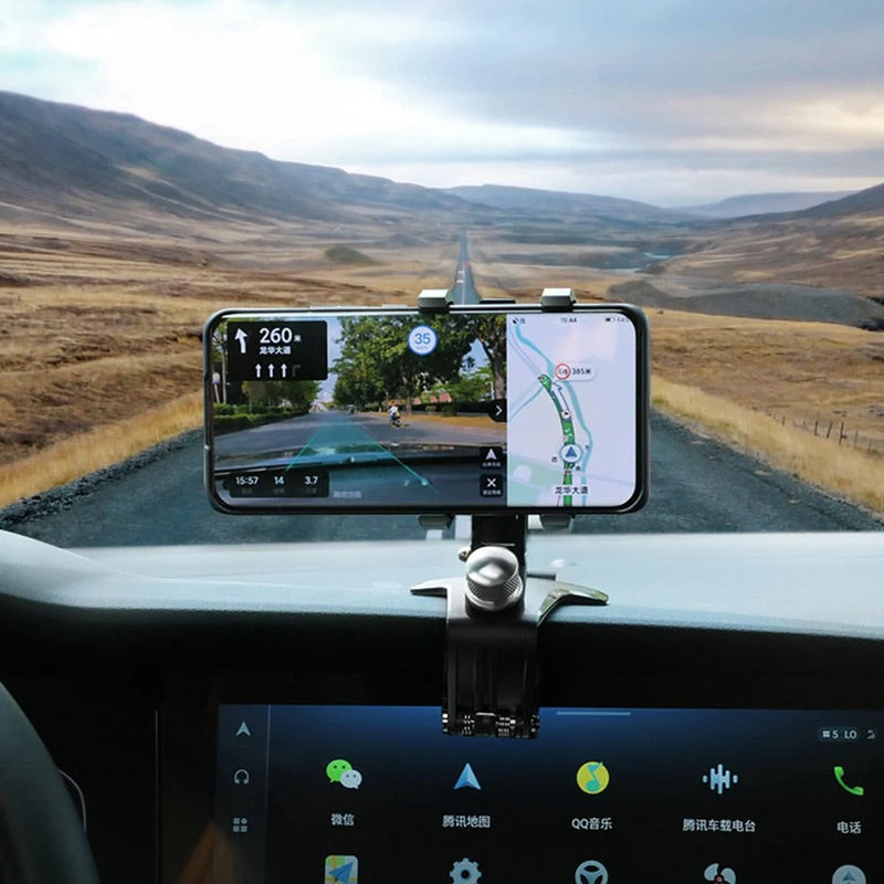 Soporte para Teléfono en el Tablero del Coche - Ajustable y Seguro, Adecuado para iPhone, Samsung Galaxy, etc. - Fácil de Instalar, Diseño para una Conducción Segura