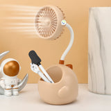 Mini Ventilador Flexible Portalápices Soporte Celular Dinosaurio 275A