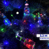 Guirnalda Luces Micro Led Botellas x10 Navidad 3.3M 1648