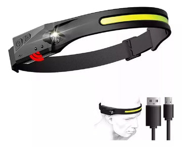Linterna Frontal Led Brillante Luz Camping Lampara De Cabeza