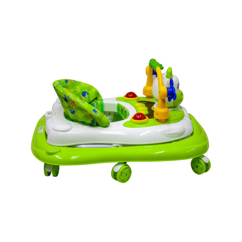 CAMINADOR CON DISEÑO DE VAQUITA Y JUGUETES INTERACTIVOS Y-W5002 MUNBE VERDE