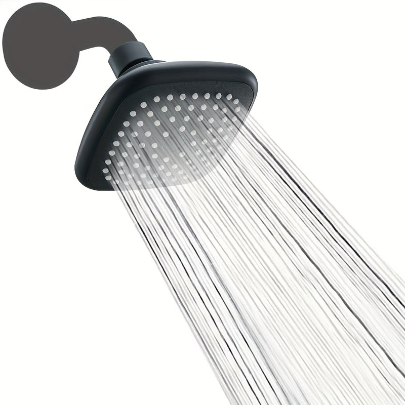 Cabeza de ducha de vidrio de 4 pulgadas con experiencia de lluvia - Diseño rectangular pintado para montaje en pared, estética moderna para baño, alta presión y ahorro de agua, accesorios de ducha.
