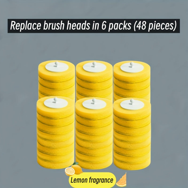 1 Juego de Accesorios para Cepillo de Inodoro Desechable, Eliminación Potente de Manchas + Fragancia Duradera, Cabezal de Cepillo de Baño Descartable, Suministros para el Cuarto de Baño