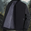 Chaqueta Casual para Hombre con Forro Polar - Ligera, con Cremallera y Bolsillos, Poliéster, Cuello de Béisbol, Perfecta para Otoño e Invierno